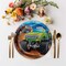 8 Count Monster Truck Party Paper Dessert Plates 7 Inch Disposable Tableware for Kids Birthday Celebration